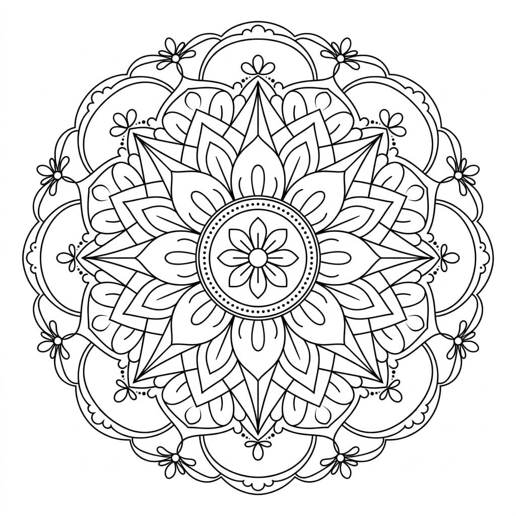 Petaline Thread-Cross Mandala Drawing Prompt Mandalas