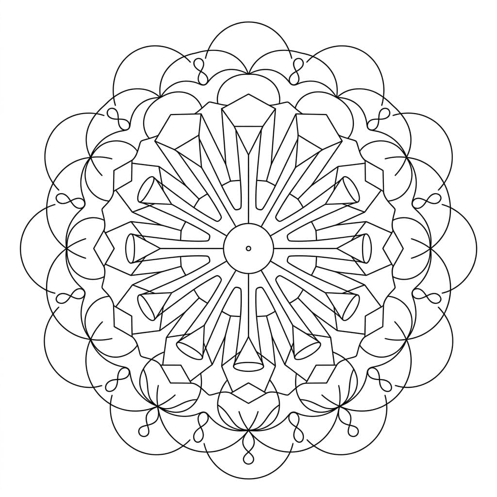 Prism Figure Mandala Math Design Mandalas