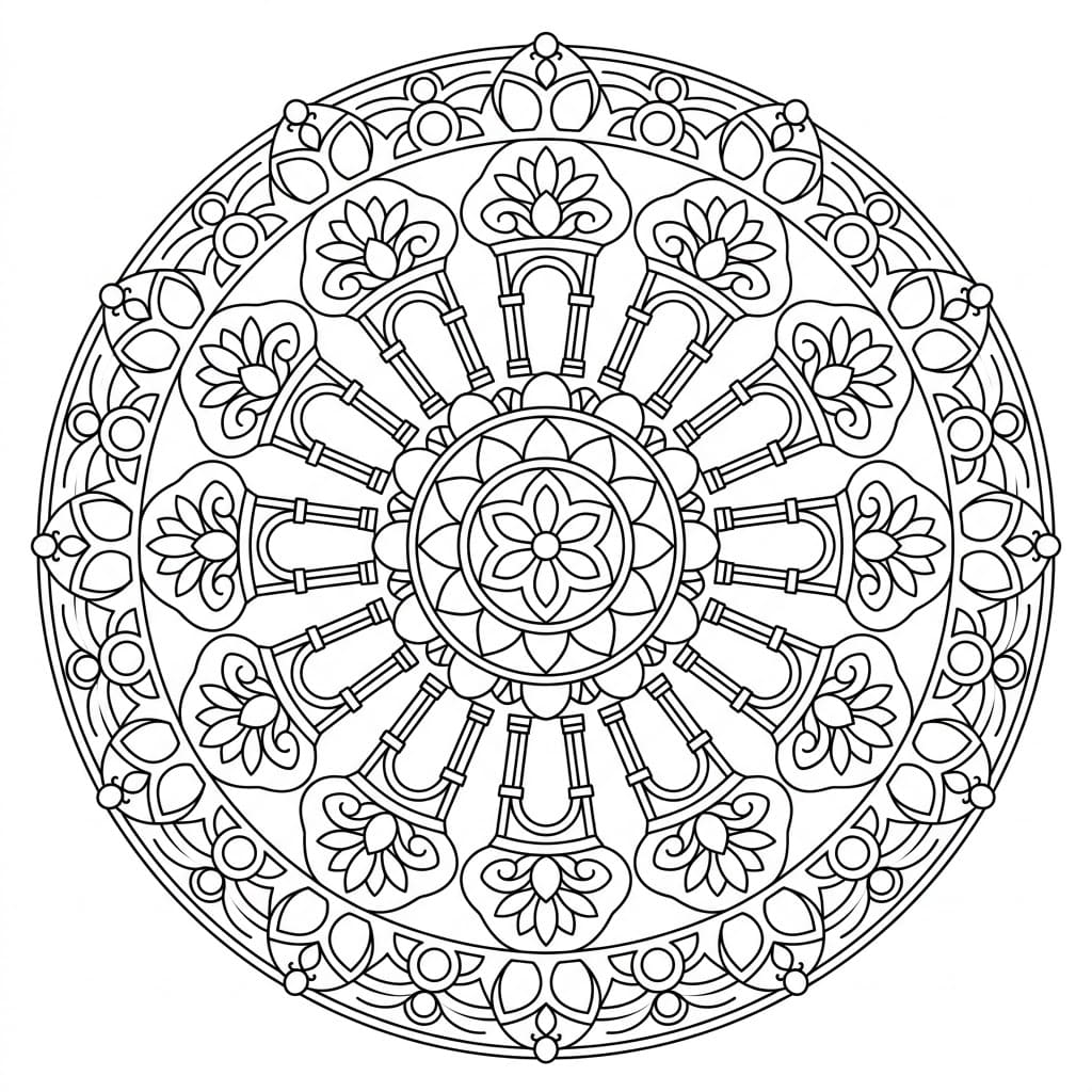 Ceiling Mandala Architecture Printables Mandalas