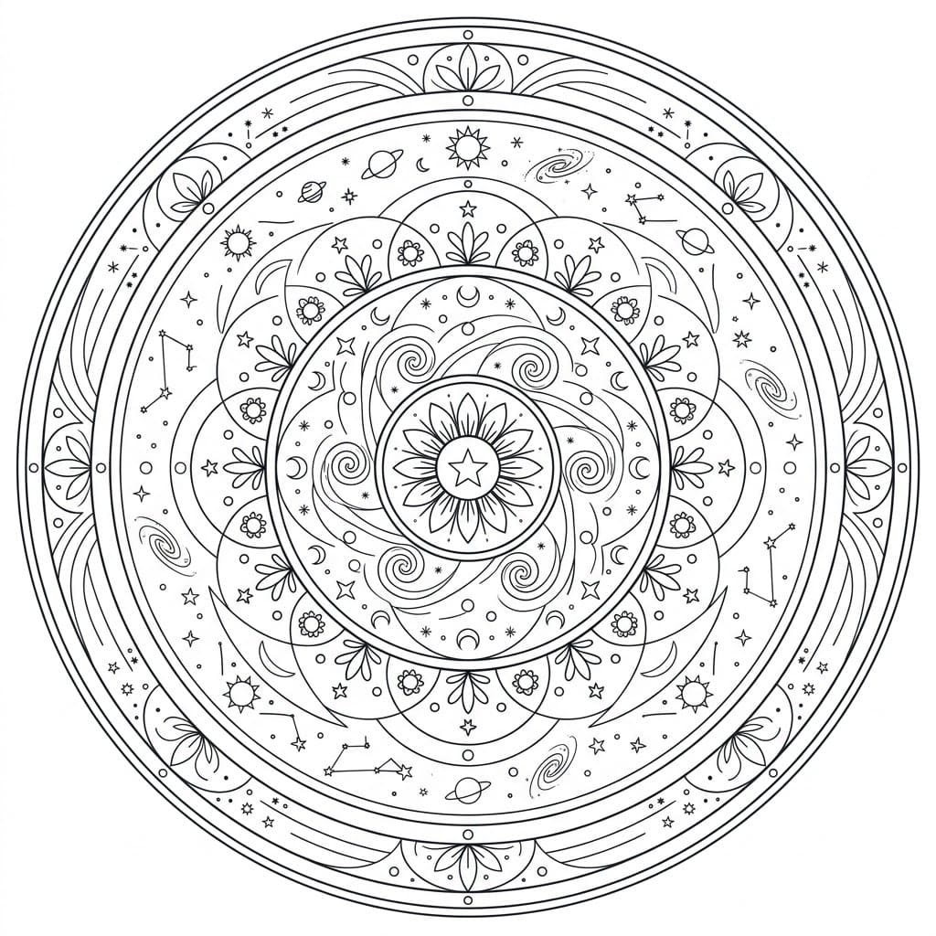 Radiant Core Cosmological Mandala Universe Map Mandalas