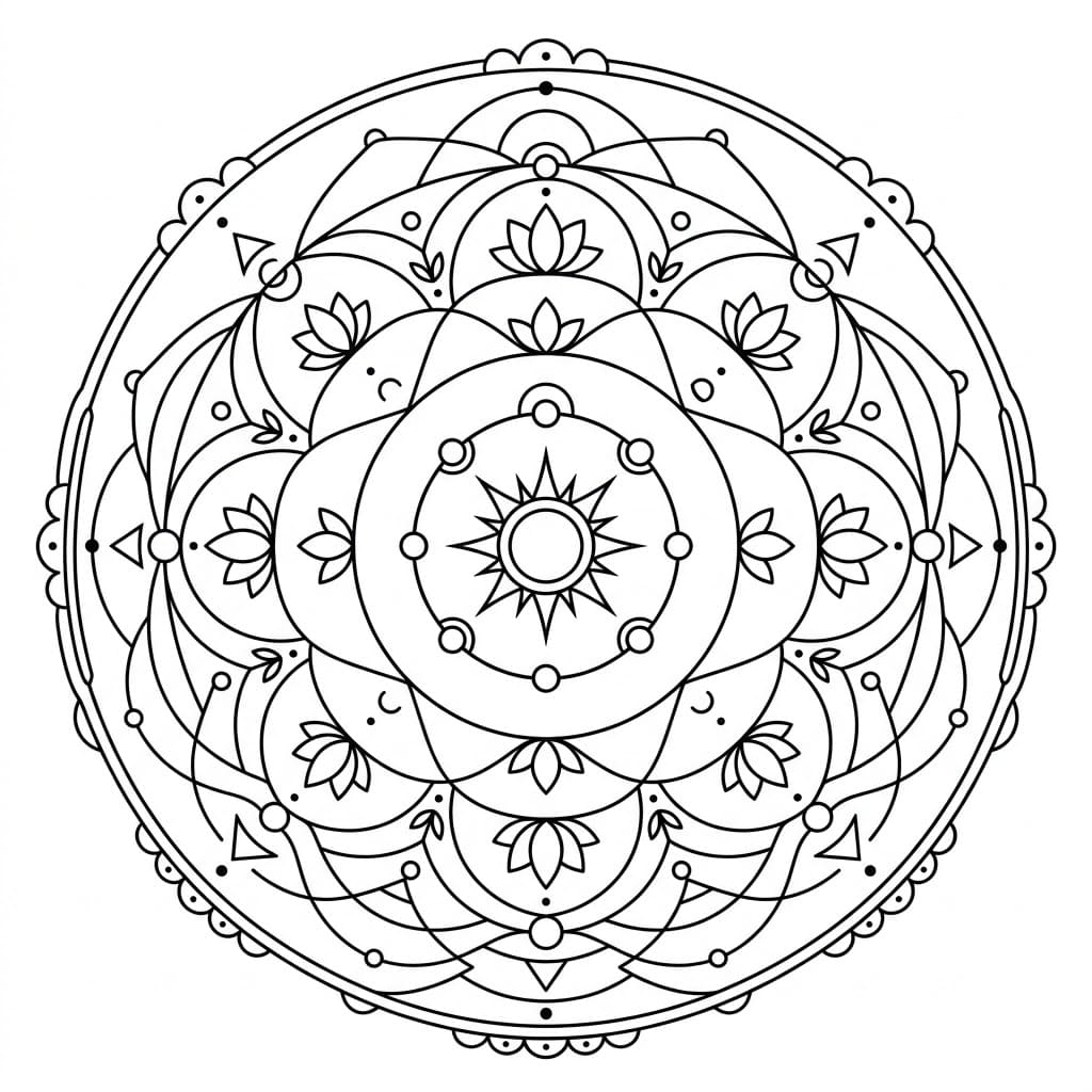 Radiant Figure Mandala Math Design Mandalas