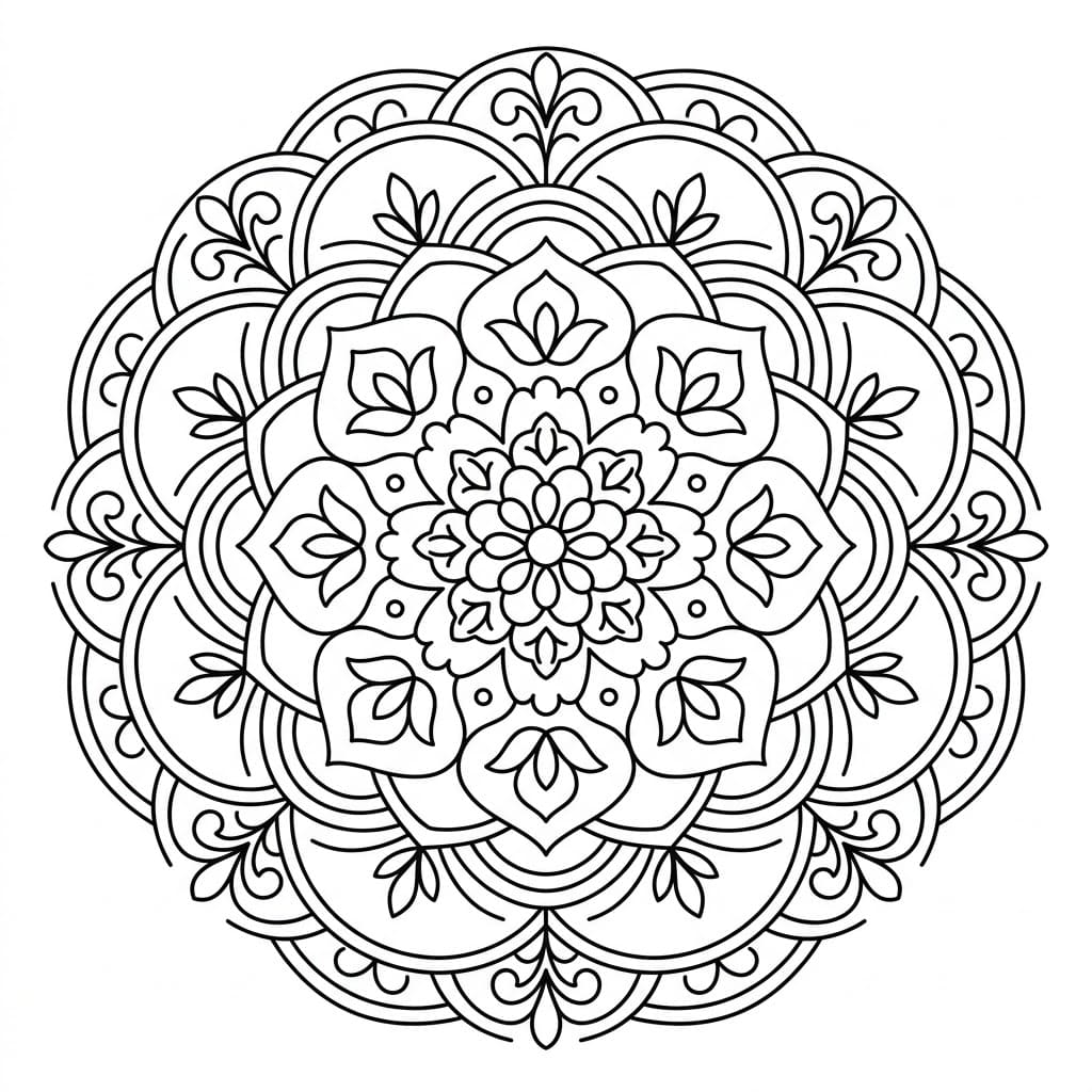 Royal Ceiling Mandala Architecture Printable Mandalas