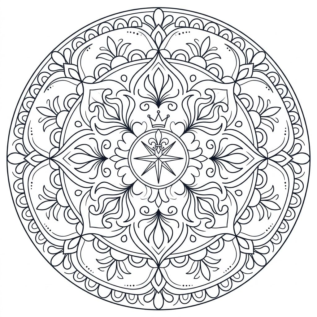 Royal Symbol Mandala Recognition Activitie Mandalas