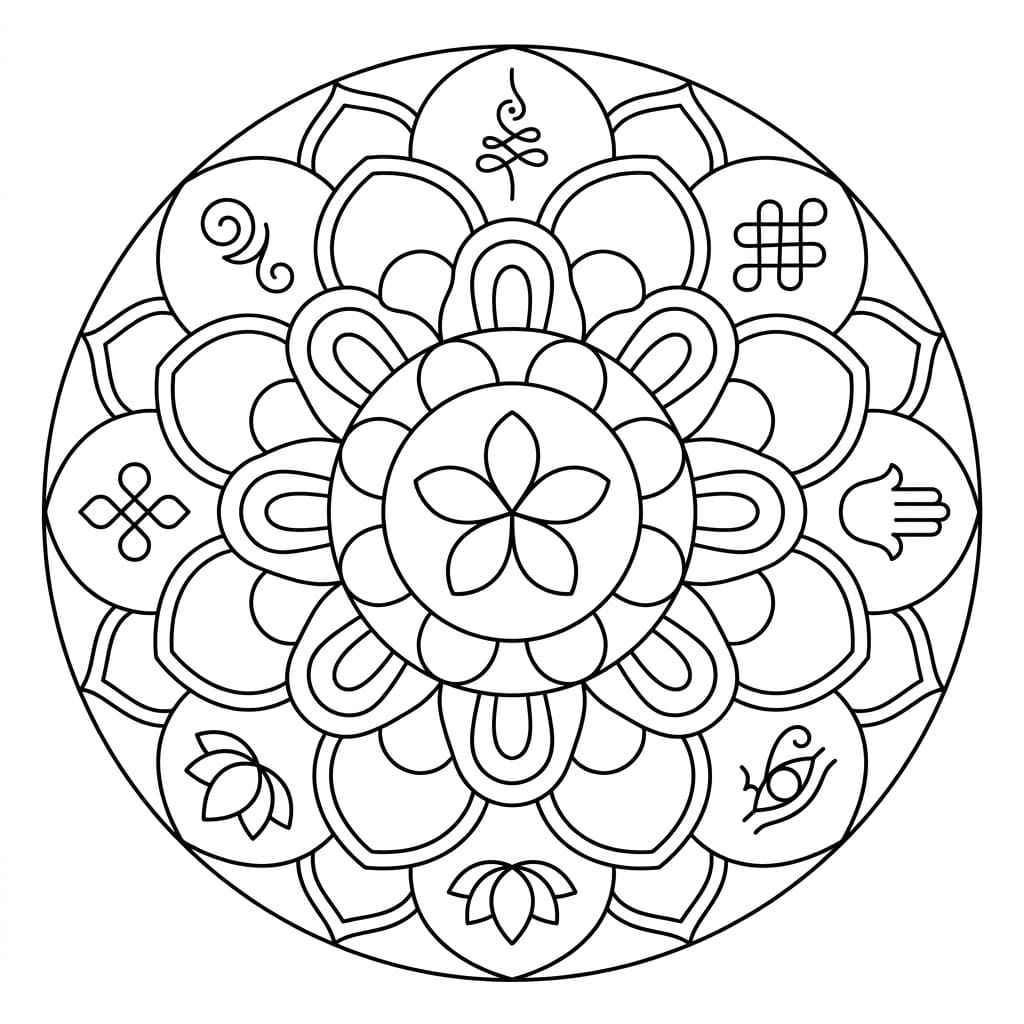 Sacred Symbol Mandala Recognition Activitie Mandalas