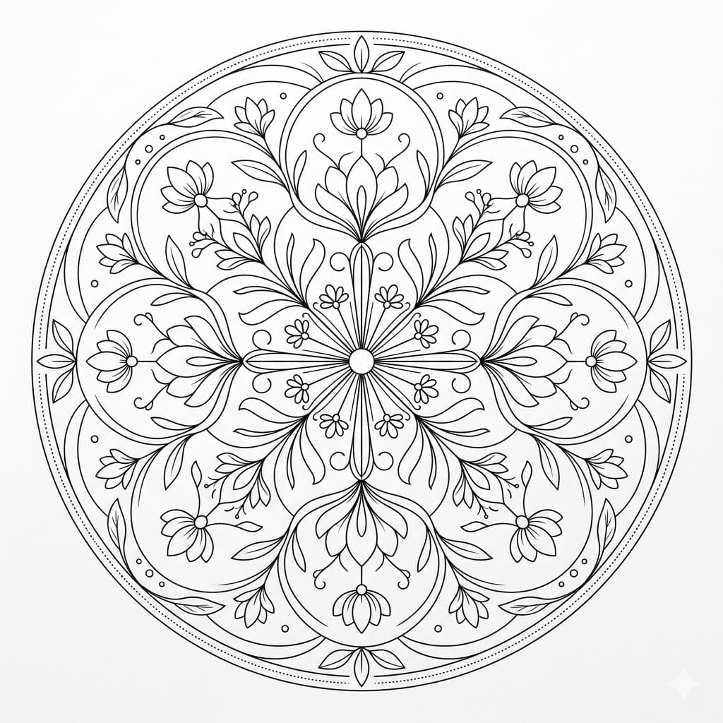 Sacred Thread-Cross Mandala Drawing Prompt Mandalas