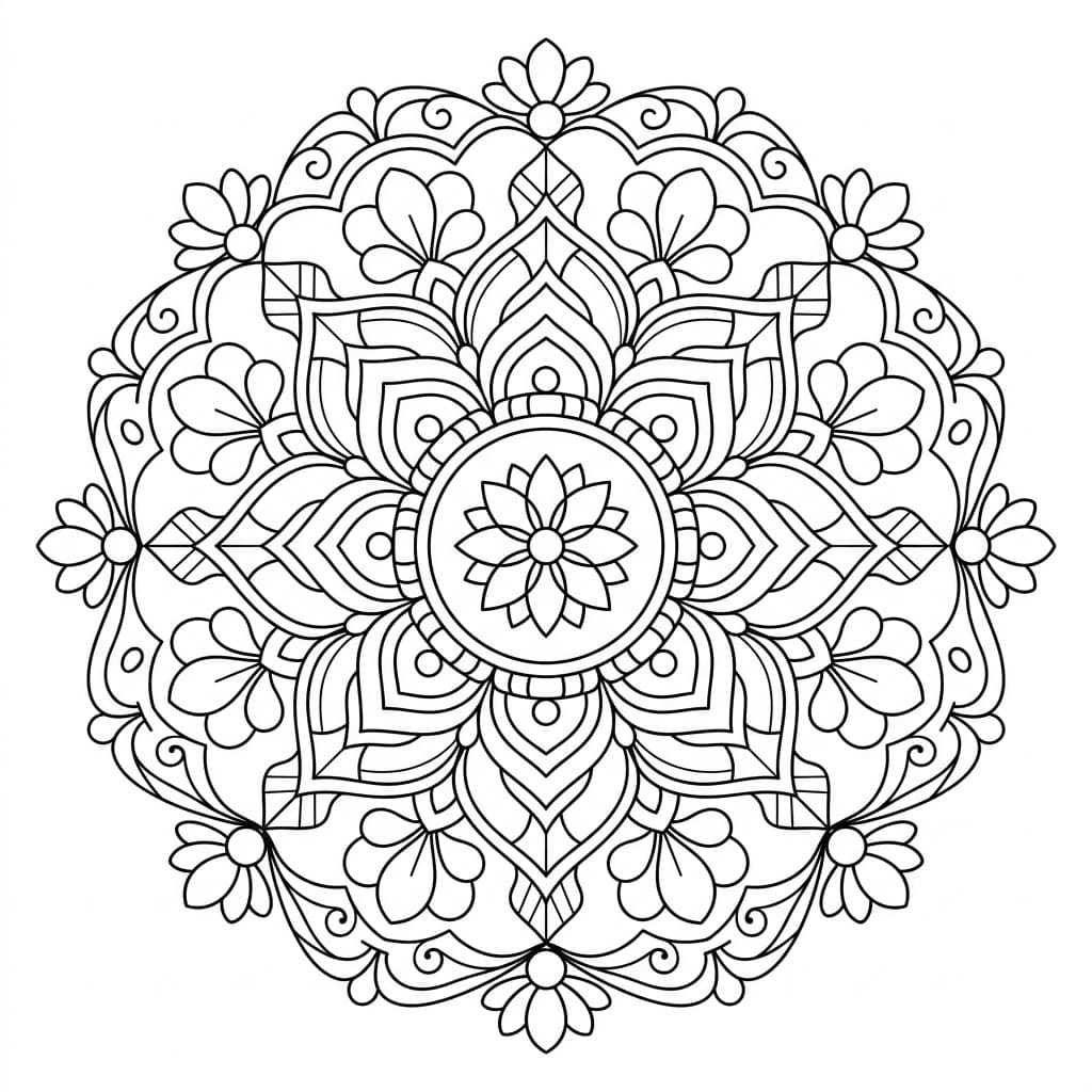 Serene Ceiling Mandala Architecture Printable Mandalas