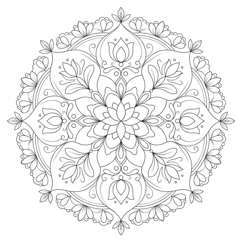 Serene Inverted-Figure Mandala Symmetry Challenge Mandalas