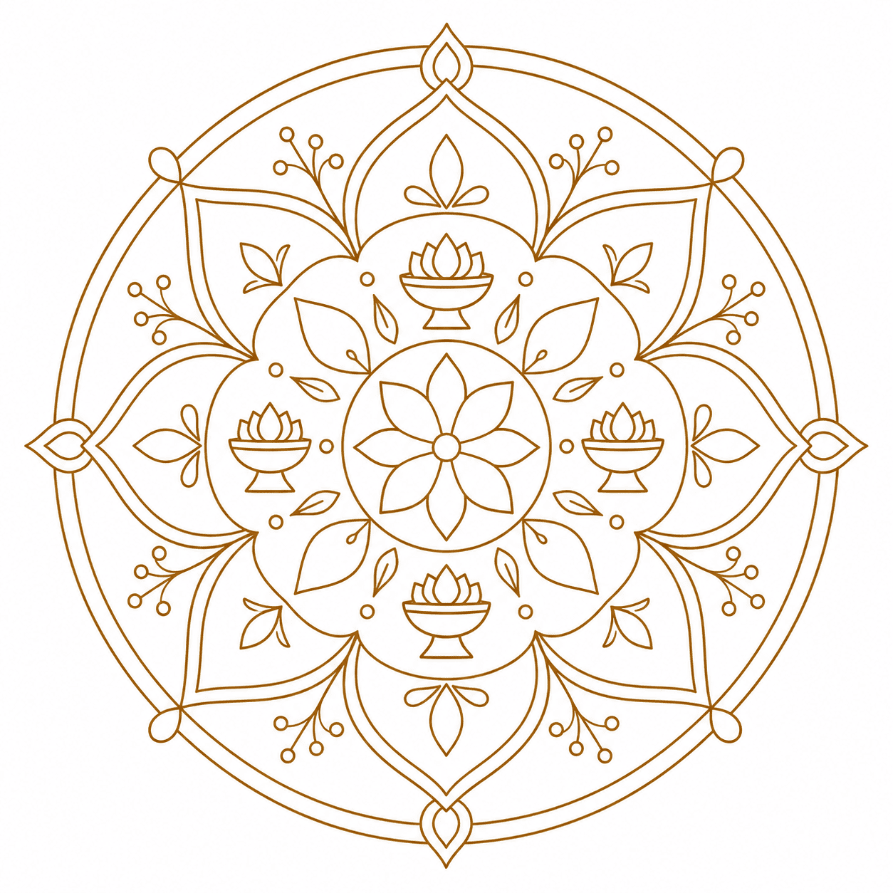 Serene Offering Mandala Cultural Lesson Mandalas