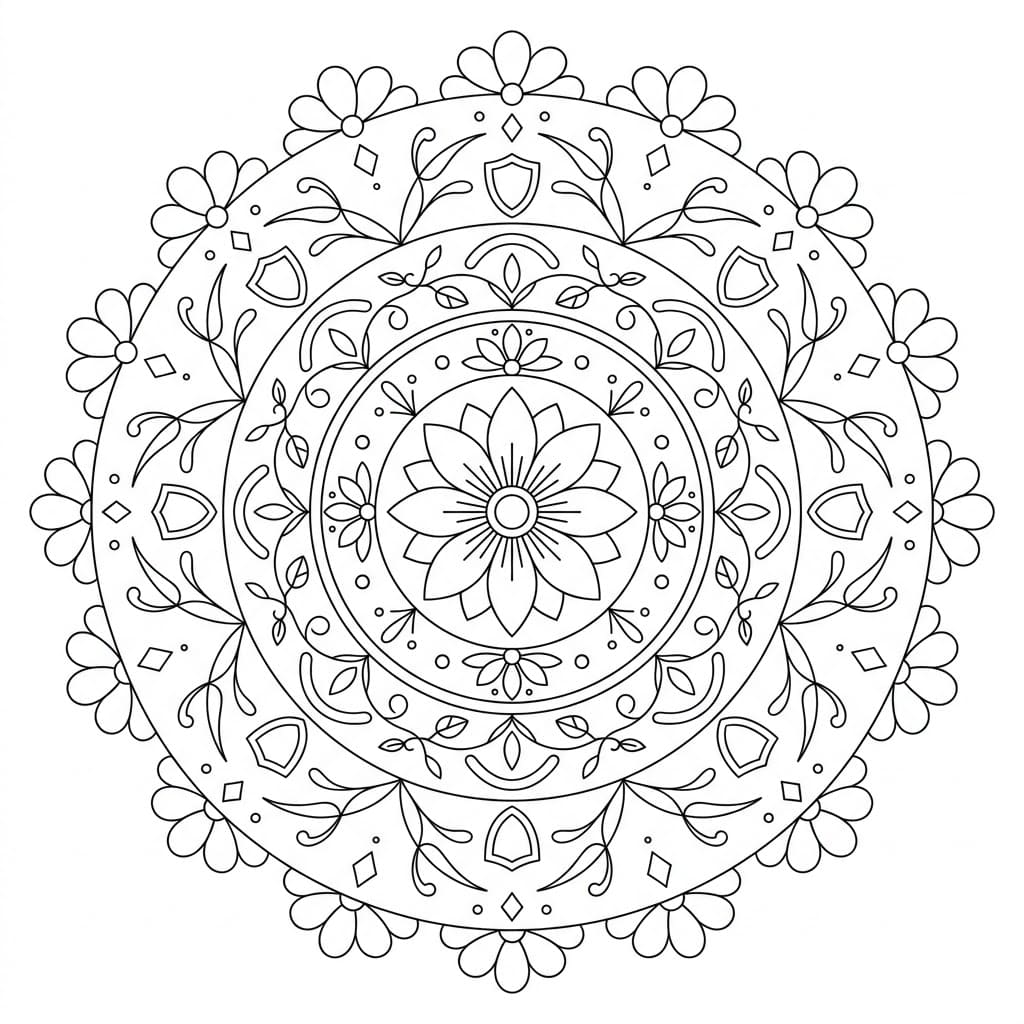 Serene Protection Mandala Mindfulness Worksheet Mandalas