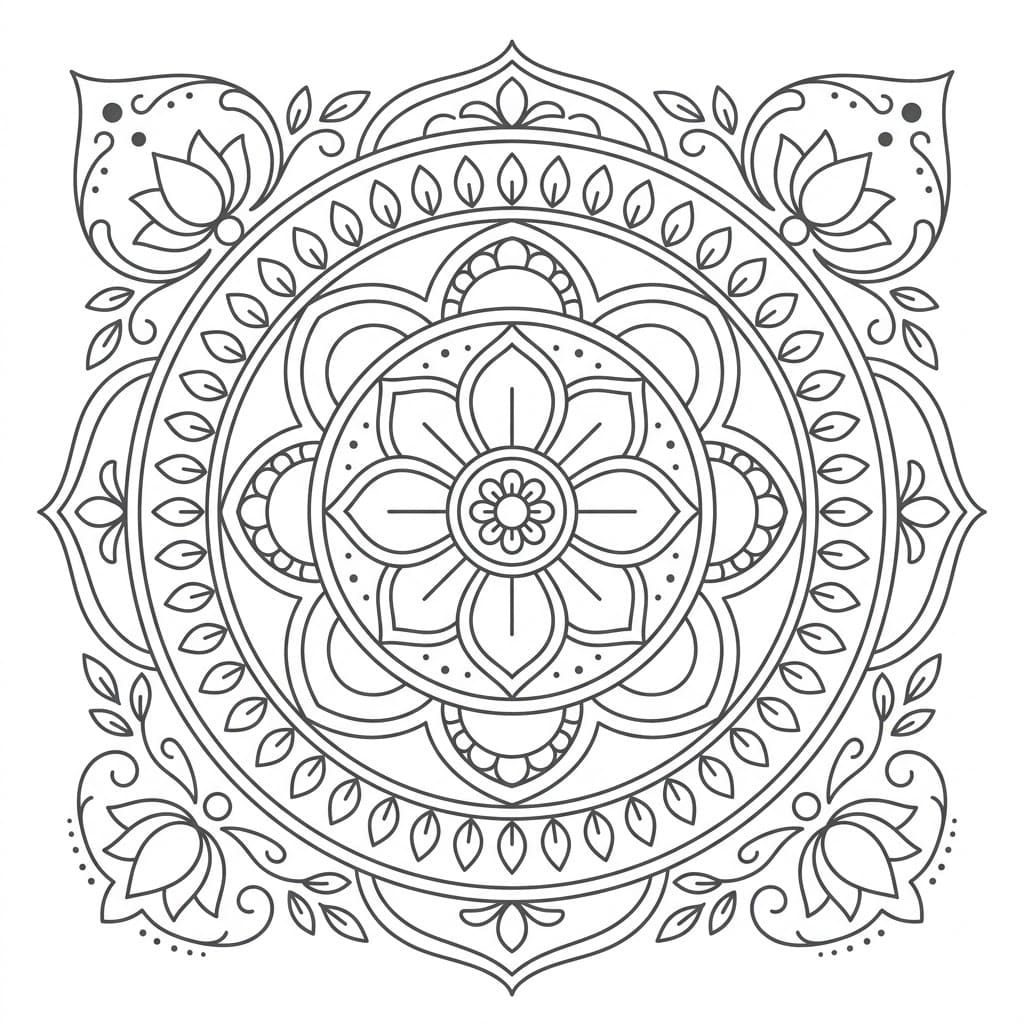 Square Mandala Shape Templates Mandalas