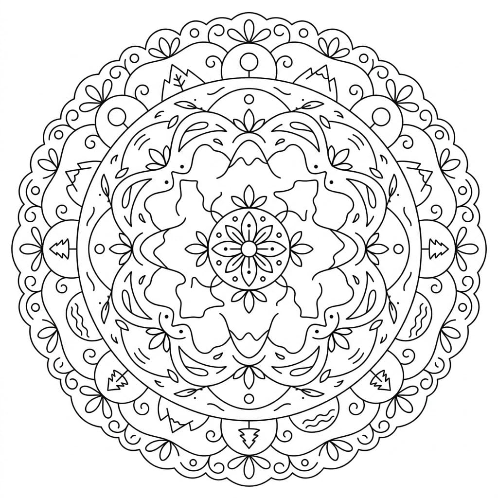 Silent Geographical Mandala World Outline Mandalas