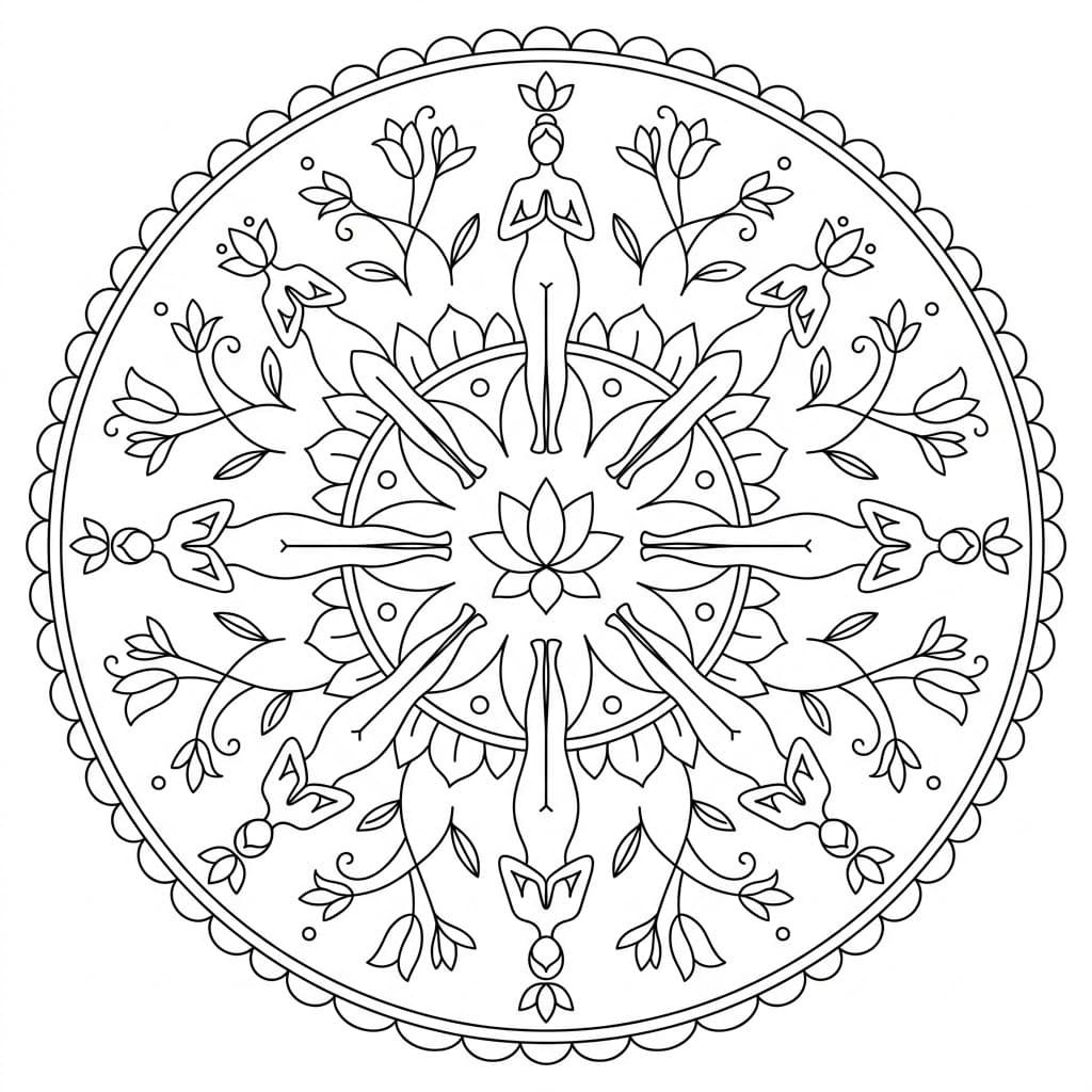 Silent Inverted-Figure Mandala Symmetry Challenge Mandalas