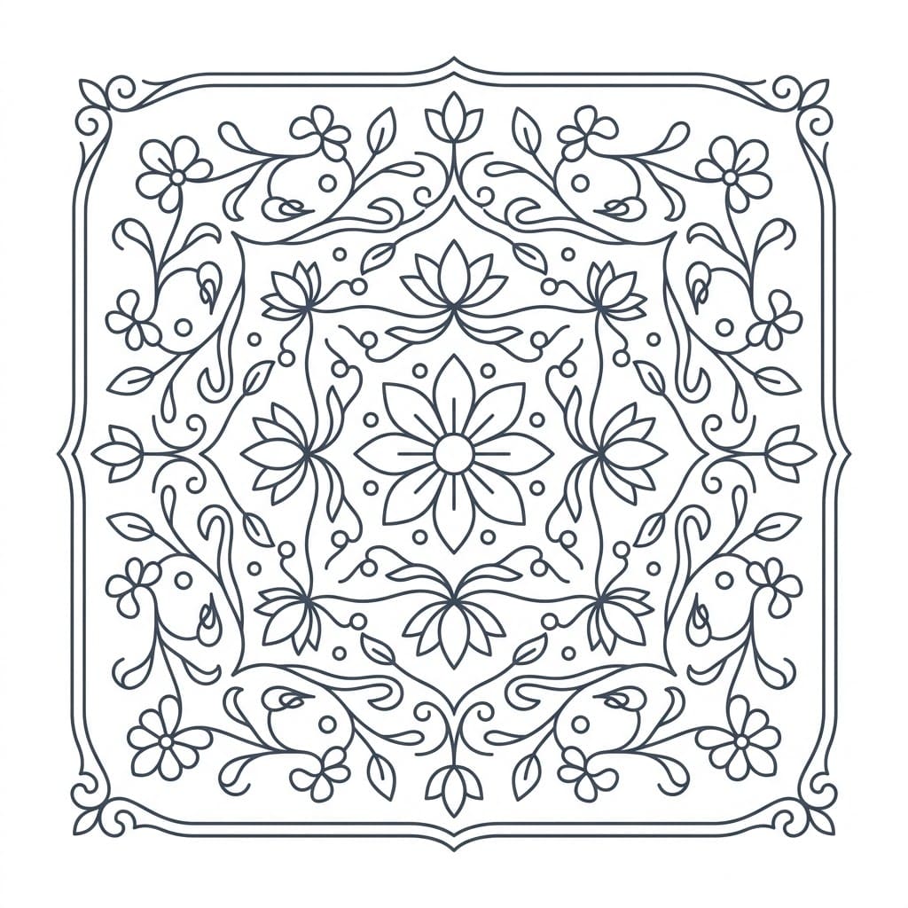 Silkflora Square Mandala Shape Template Mandalas