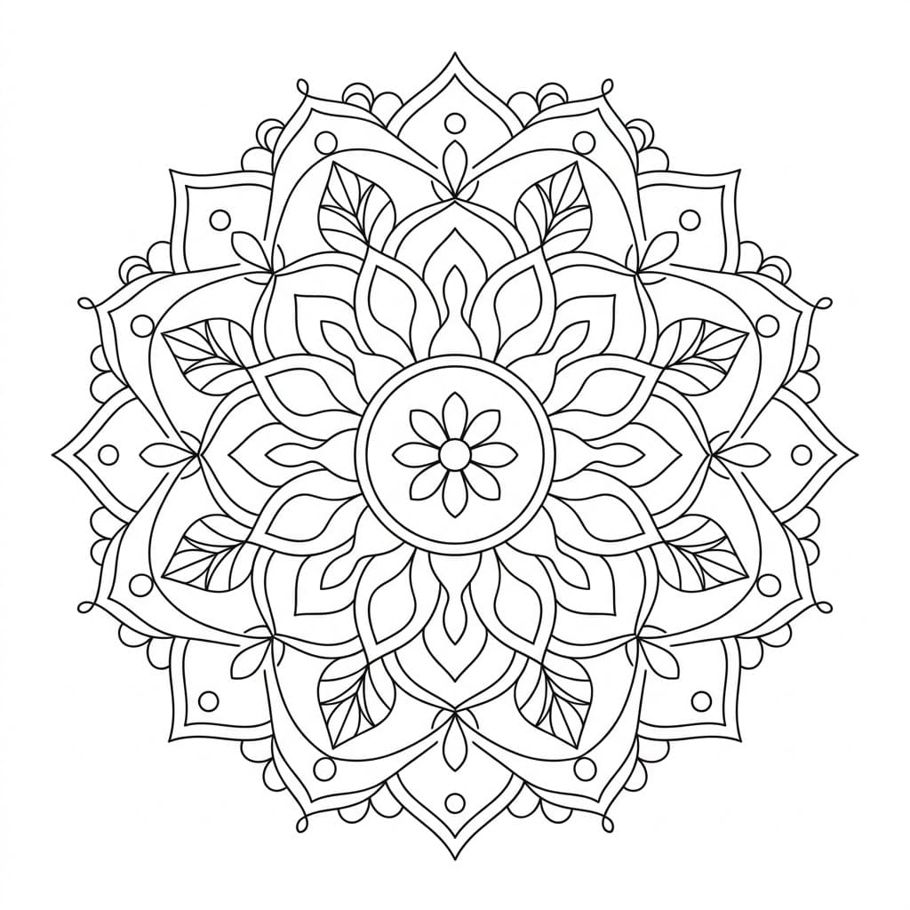 Solace Upright-Figure Mandala Geometry Page Mandalas