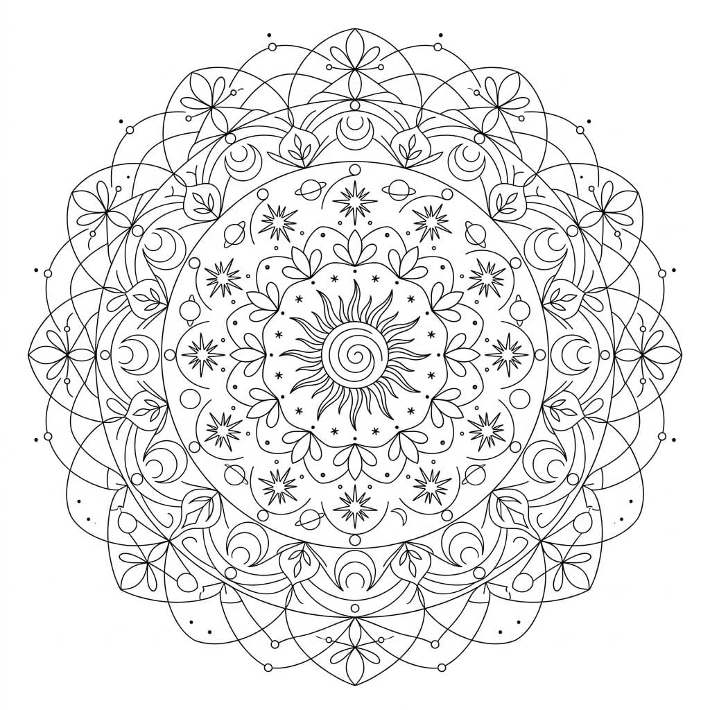 Solar Whisper Cosmological Mandala Universe Map Mandalas