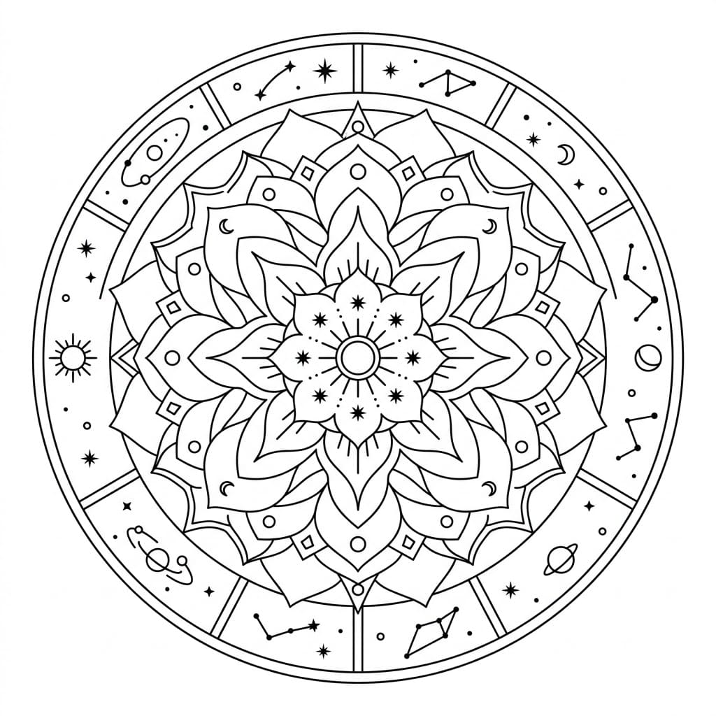 Twilight Pattern Cosmological Mandala Universe Map Mandalas