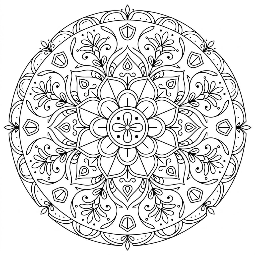 Twilight Protection Mandala Mindfulness Worksheet Mandalas