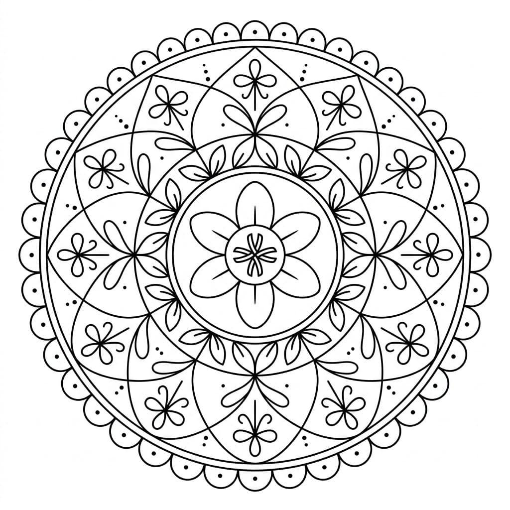 Velvet Thread-Cross Mandala Drawing Prompt Mandalas