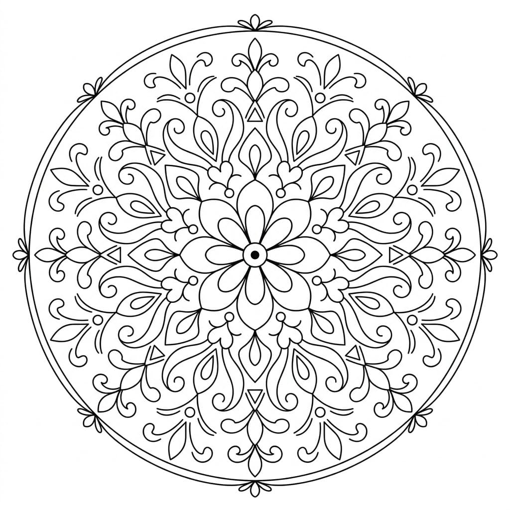 Velvet Upright-Figure Mandala Geometry Page Mandalas