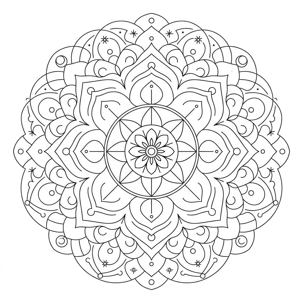 Vortex Bloom Cosmological Mandala Universe Map Mandalas