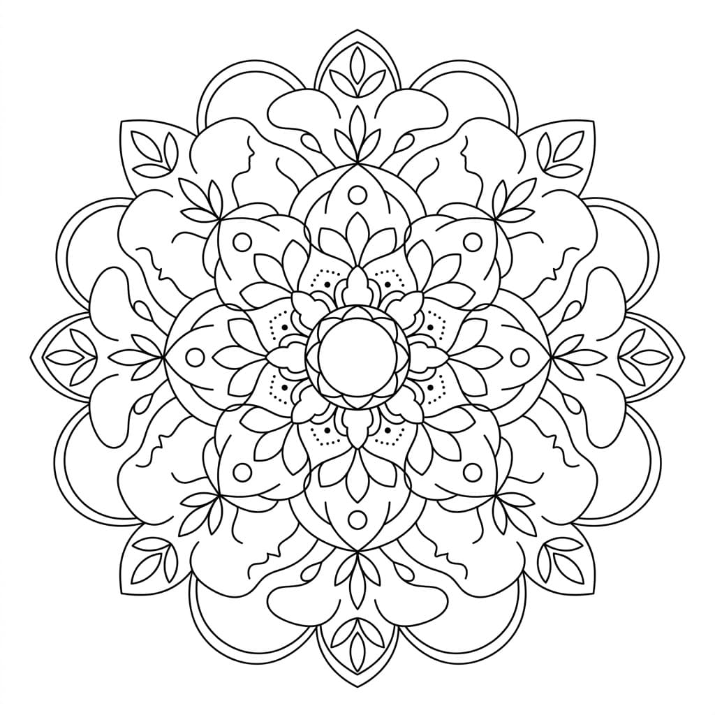 Whisper Inverted-Figure Mandala Symmetry Challenge Mandalas