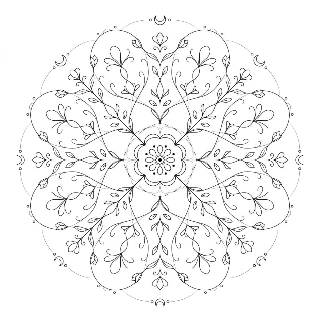 Whisper Thread-Cross Mandala Drawing Prompt Mandalas
