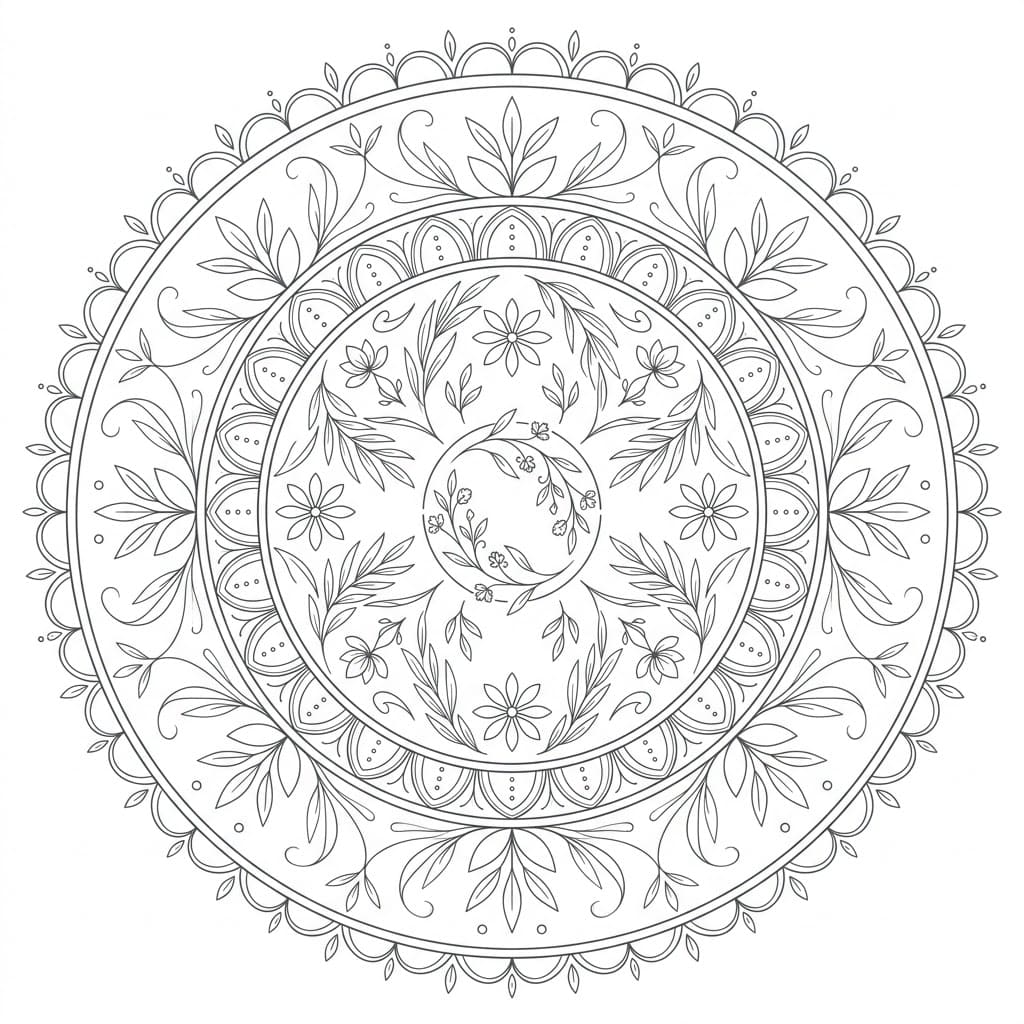 Willow Ceiling Mandala Architecture Printable Mandalas