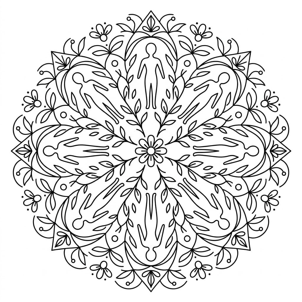 Willow Inverted-Figure Mandala Symmetry Challenge Mandalas