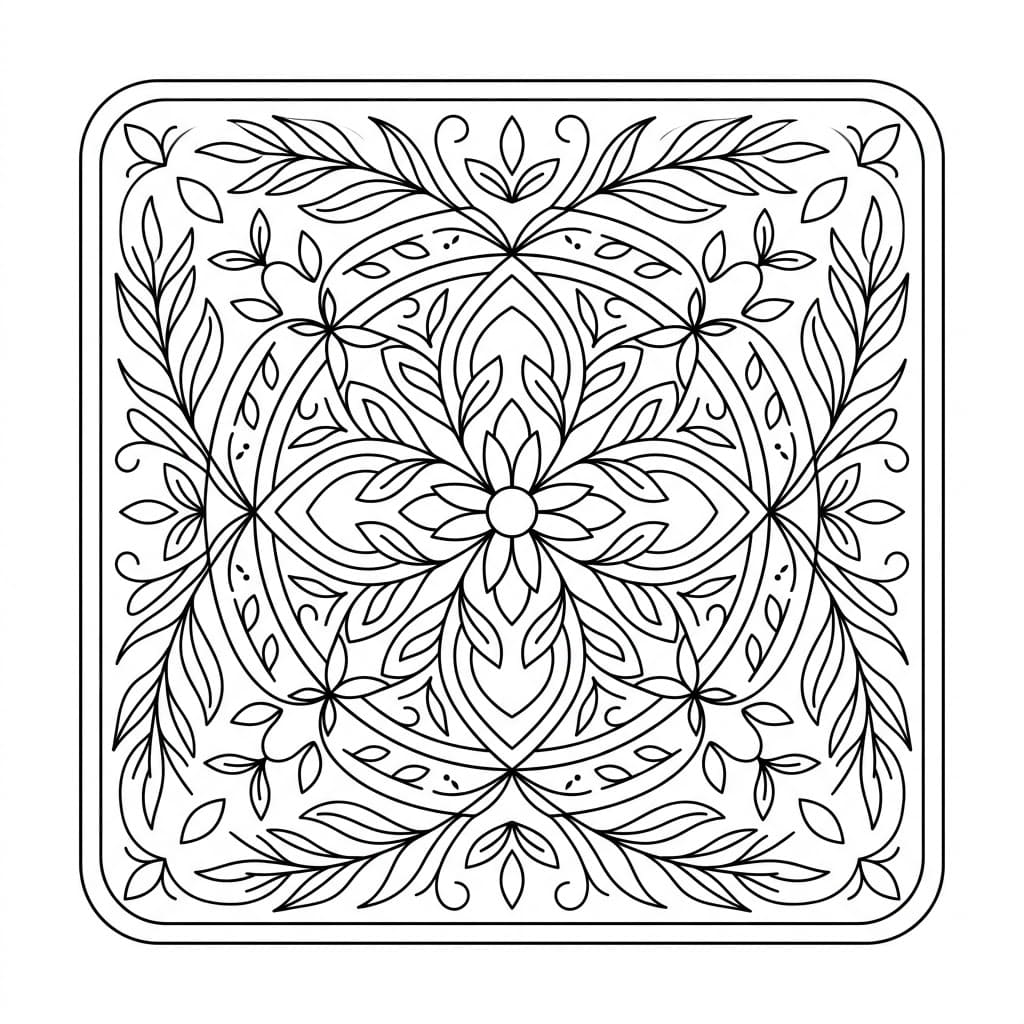 Willow Square Mandala Shape Template Mandalas
