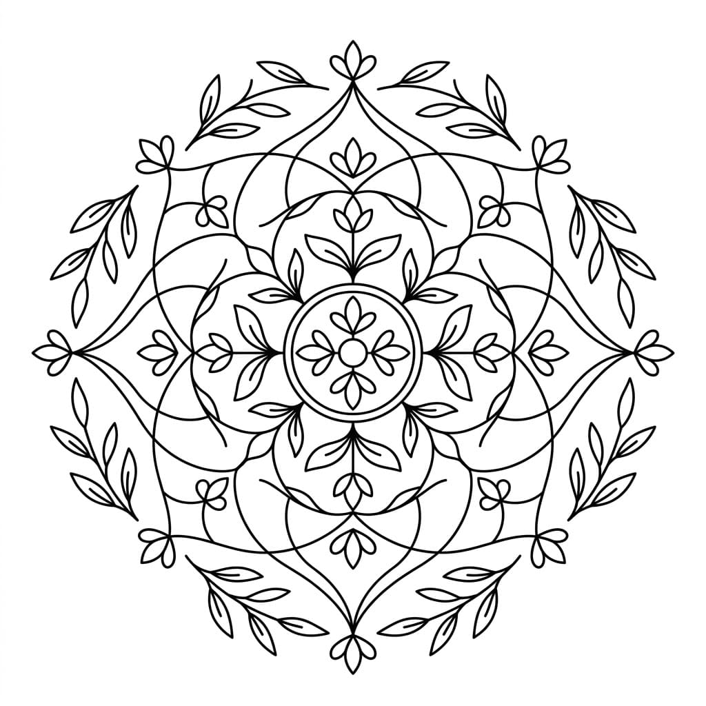 Thread-Cross Mandala Drawing Prompts Mandalas