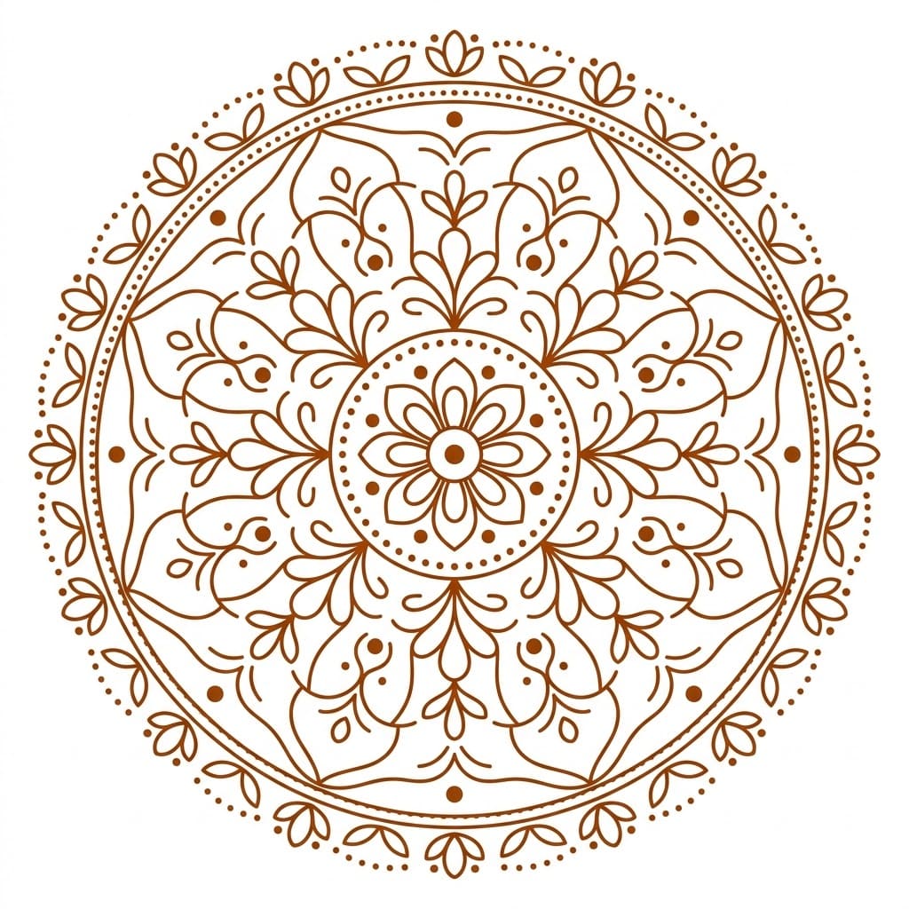 Amber Kolam Stencil Mandala Pattern Mandalas