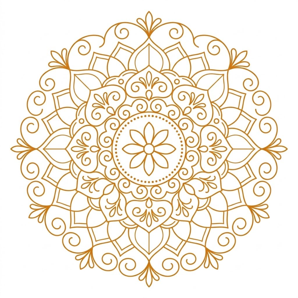 Amber Scroll Painting Mandala Art History Printable Mandalas