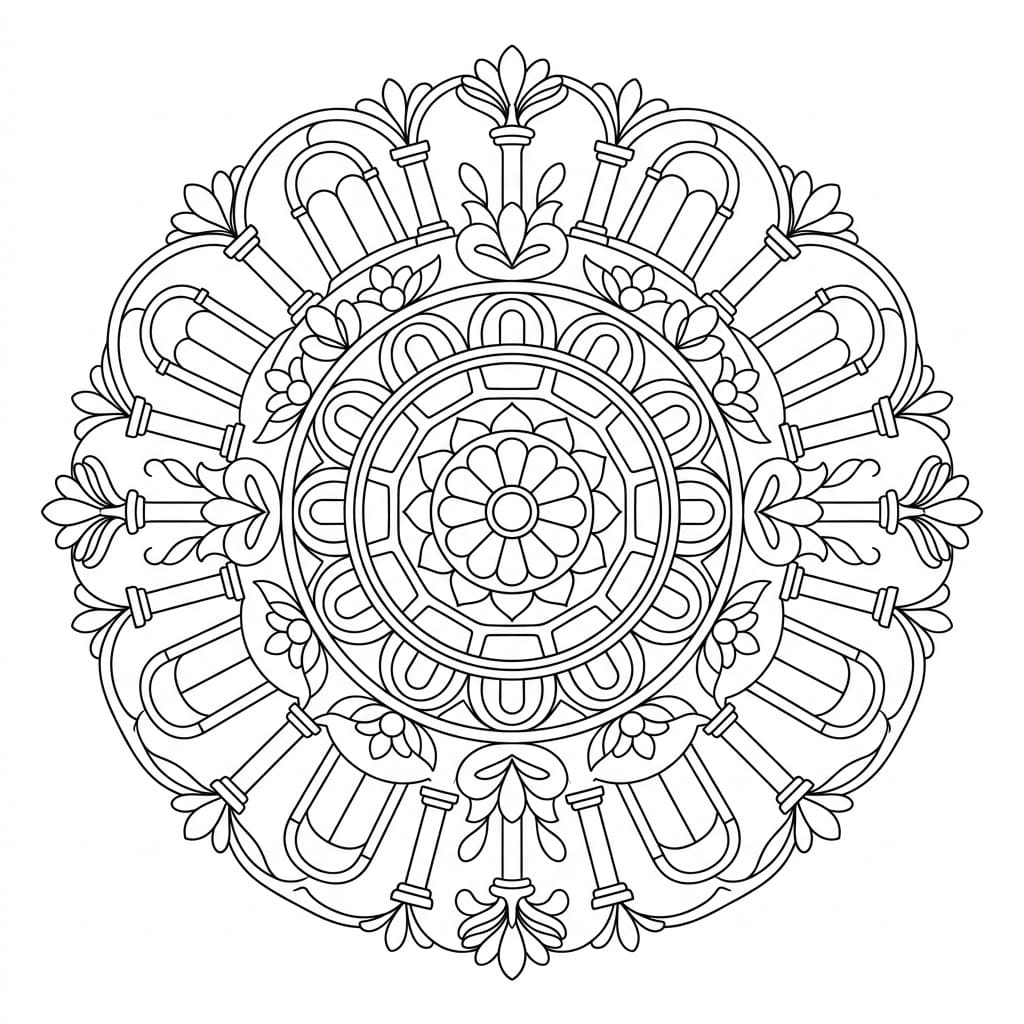 Arcway Architectural Mandala Building Template Mandalas
