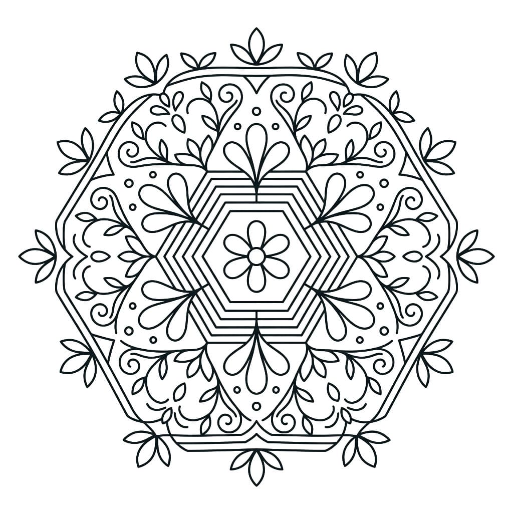 Aurora Hexagon Stencil Mandala Craft Mandalas