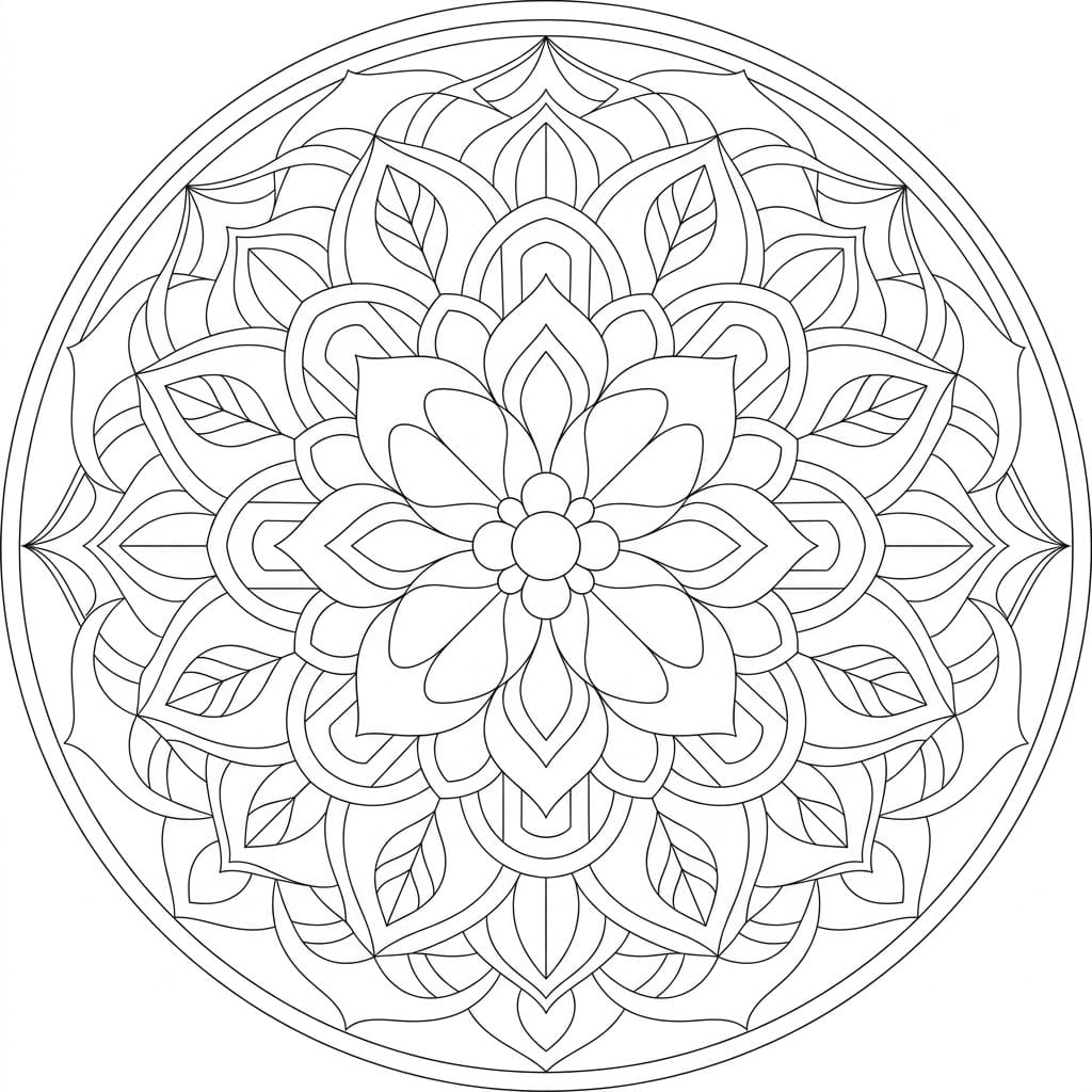 Aurora Sculptural Mandala 3D Drawing Sheet Mandalas