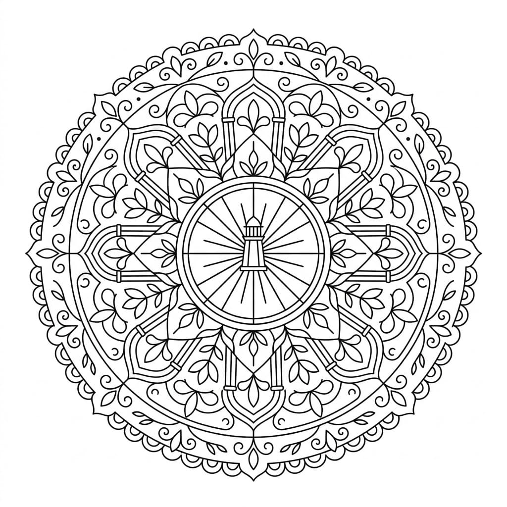 Beacon Architectural Mandala Building Template Mandalas