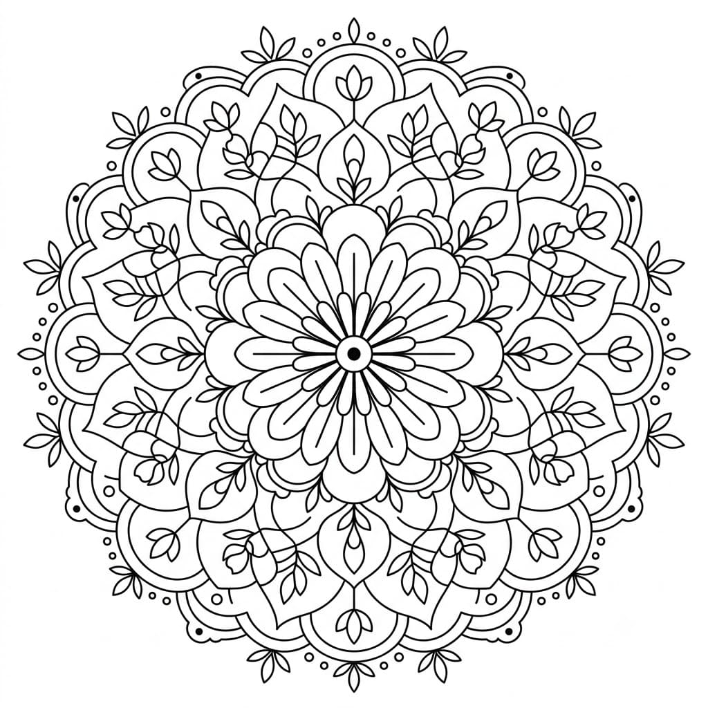 Bloom Geometric Stencil Mandala Template Mandalas