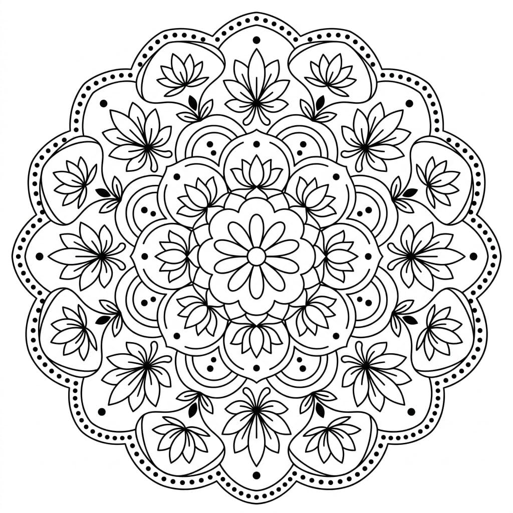 Bloom Kolam Stencil Mandala Pattern Mandalas