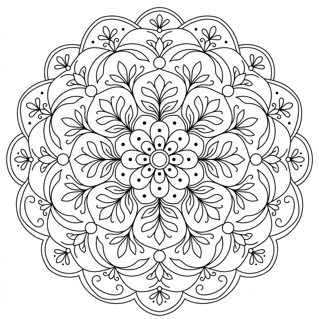 Bloom Textile Mandala Pattern Craft Mandalas
