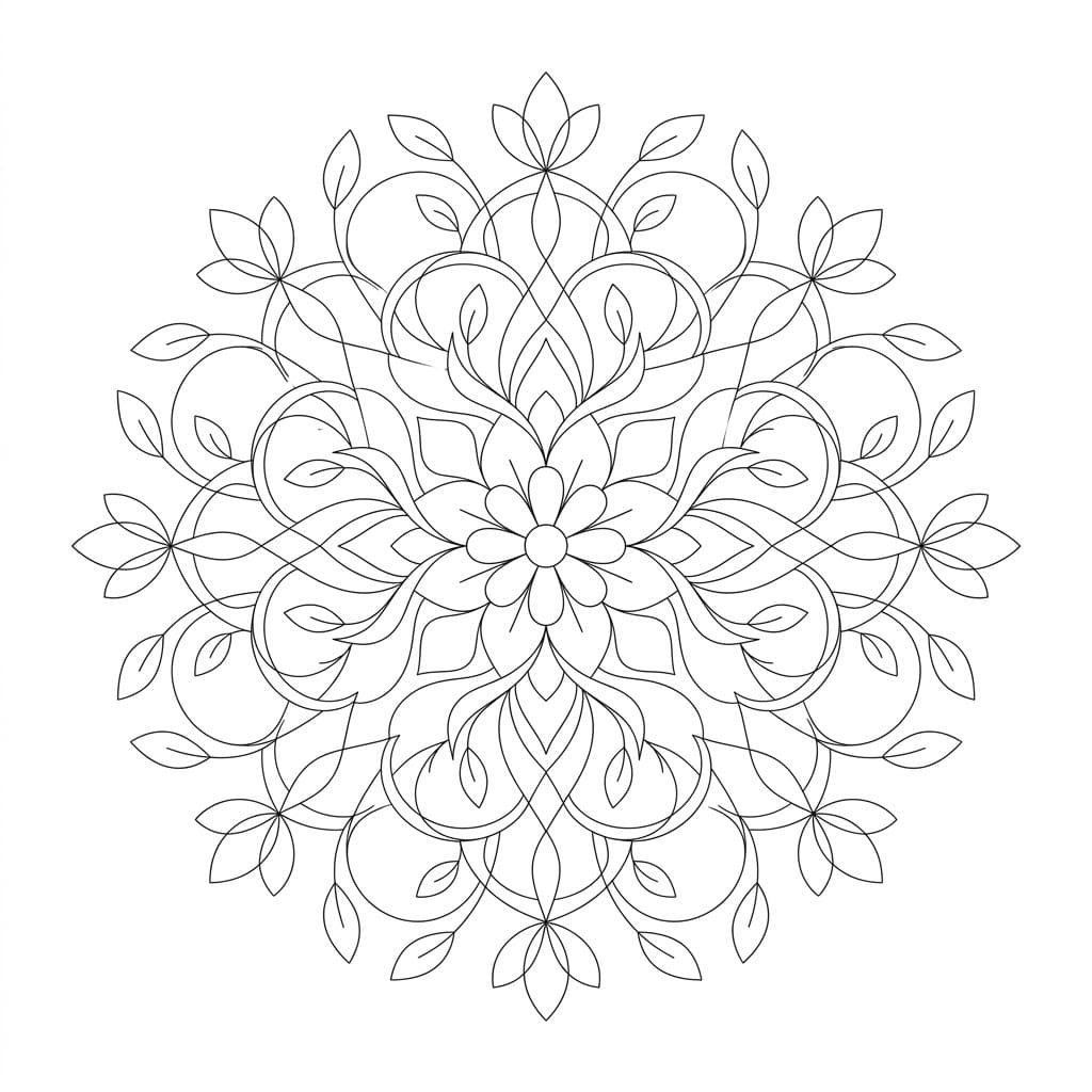 Breeze Sculptural Mandala 3D Drawing Sheet Mandalas