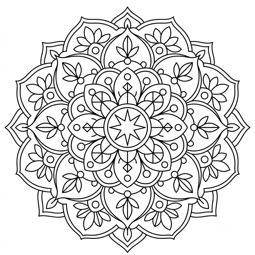 Brisk Geometric Stencil Mandala Template Mandalas