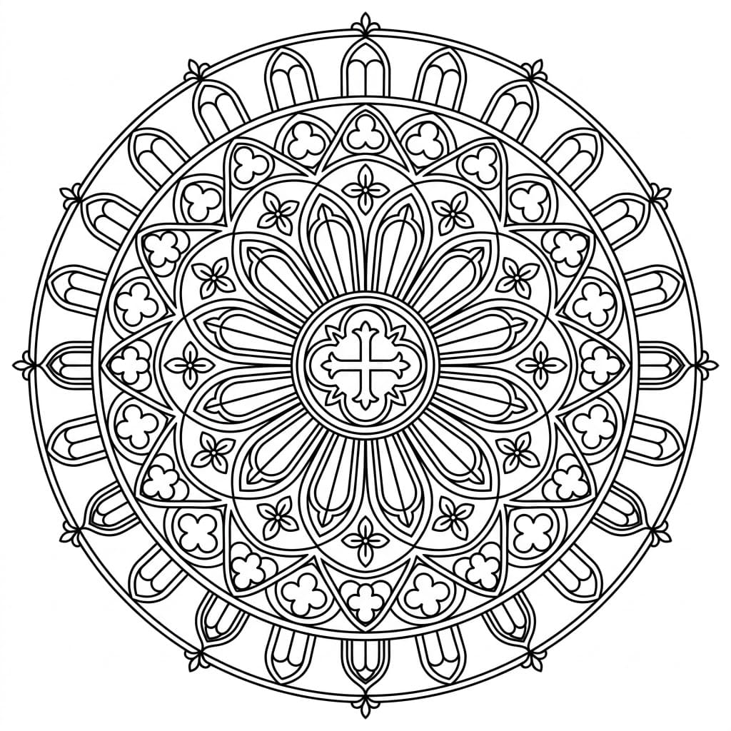 Cathedral Architectural Mandala Building Template Mandalas
