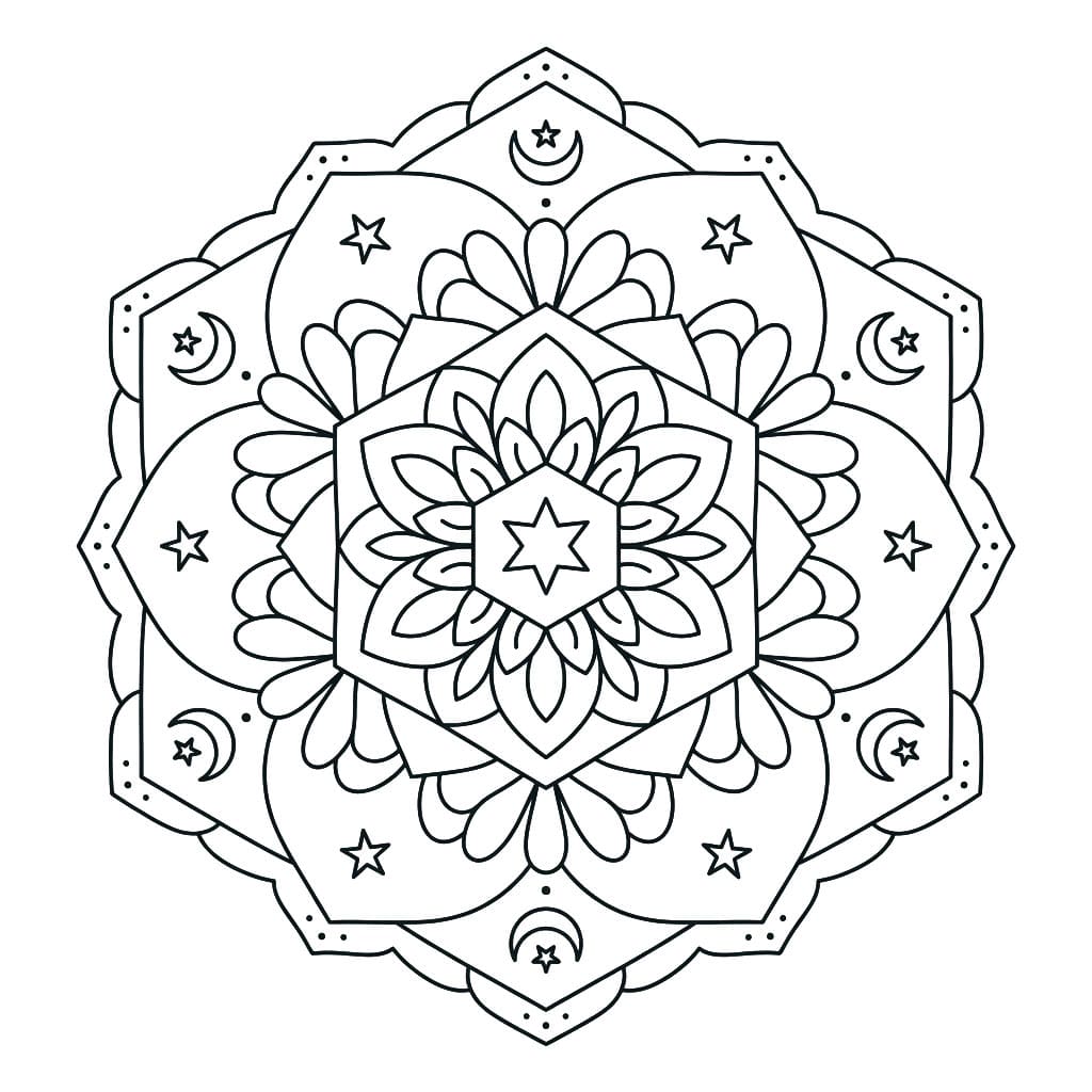 Celestial Hexagon Stencil Mandala Craft Mandalas