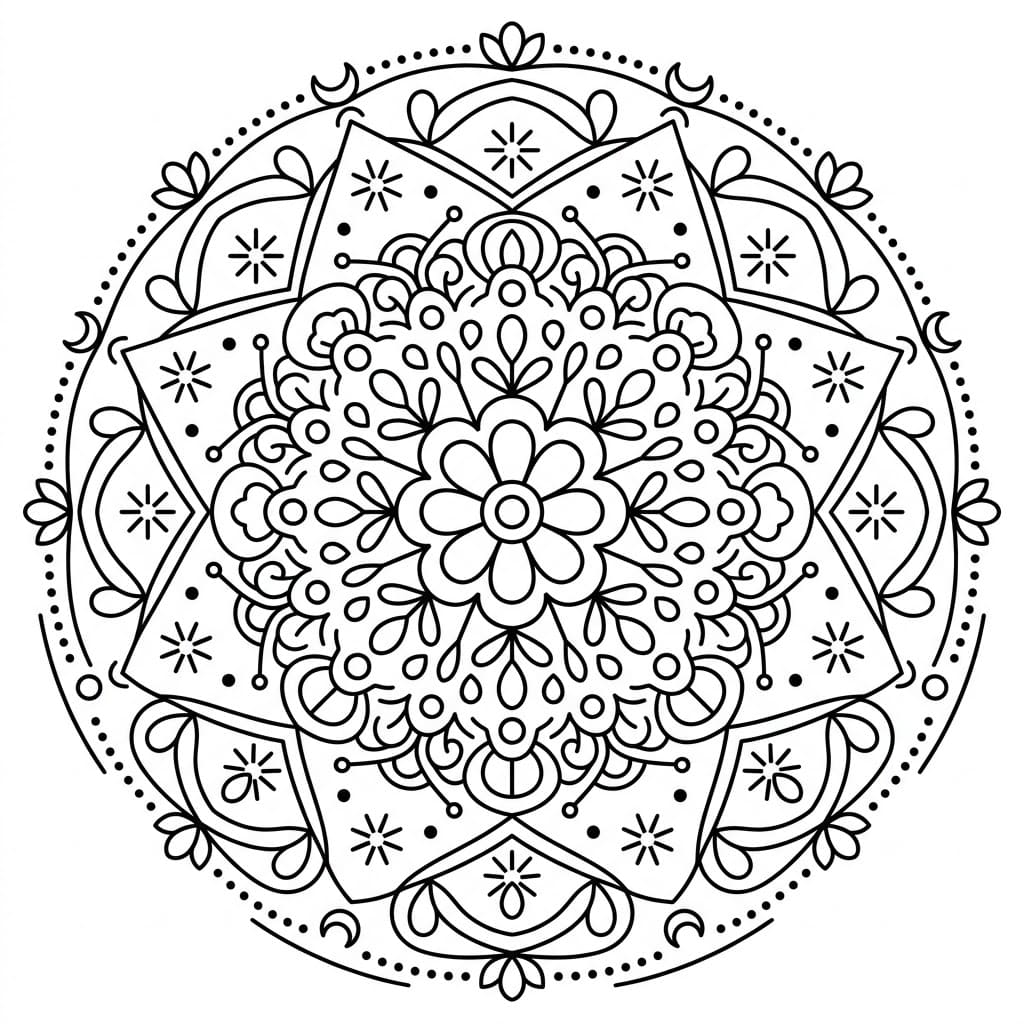 Celestial Kolam Stencil Mandala Pattern Mandalas
