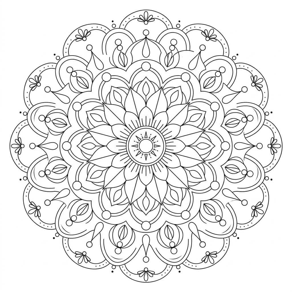 Celestial Sculptural Mandala 3D Drawing Sheet Mandalas