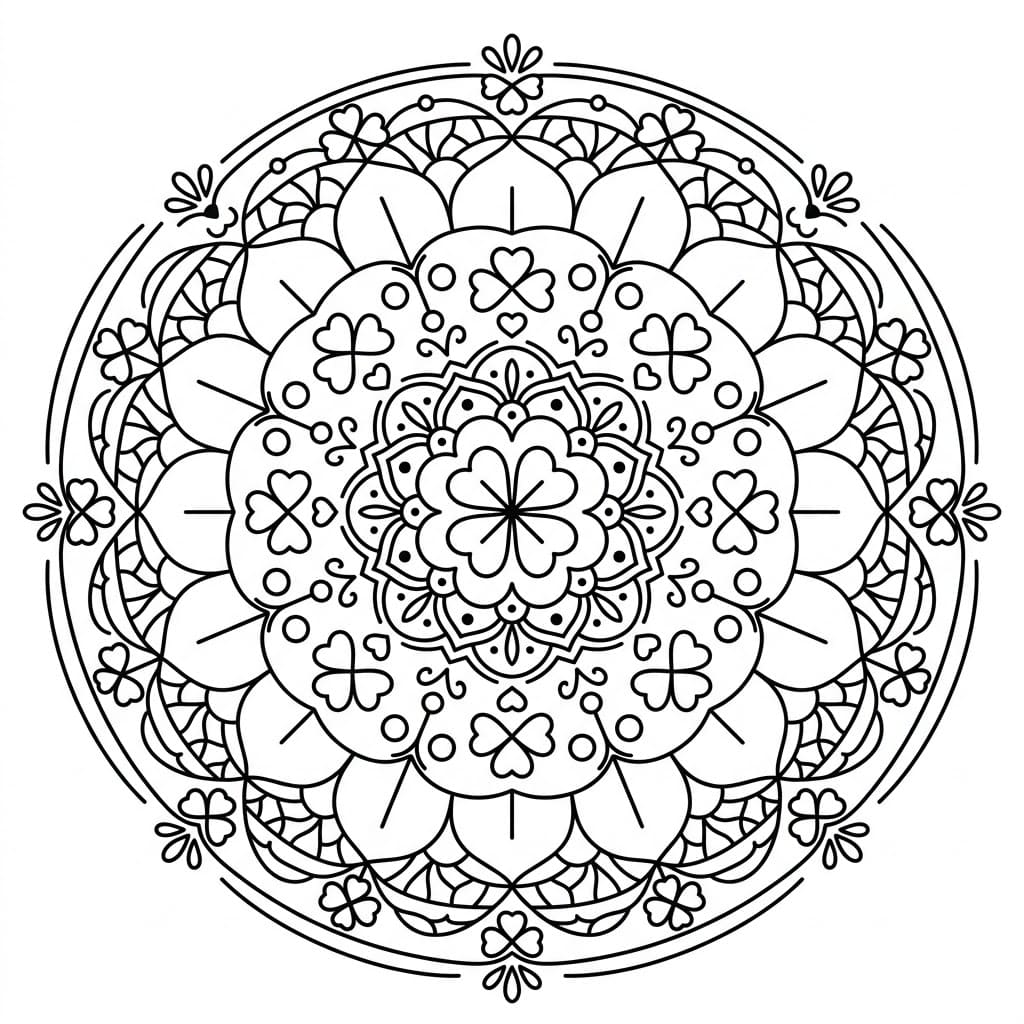 Clover Doily Stencil Mandala Design Mandalas