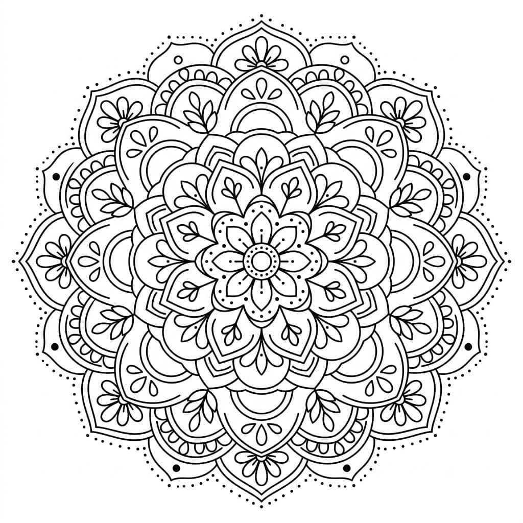 Coral Kolam Stencil Mandala Pattern Mandalas