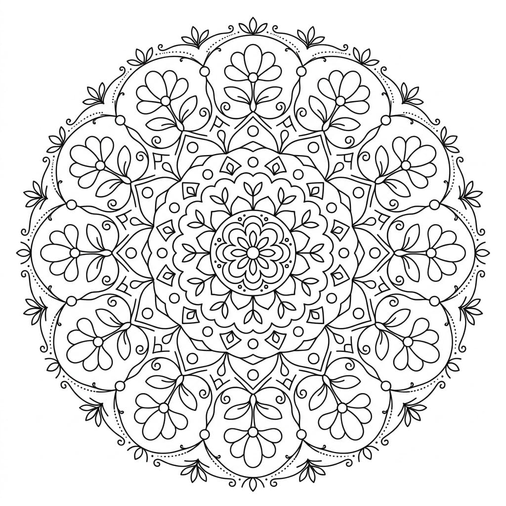 Coral Textile Mandala Pattern Craft Mandalas