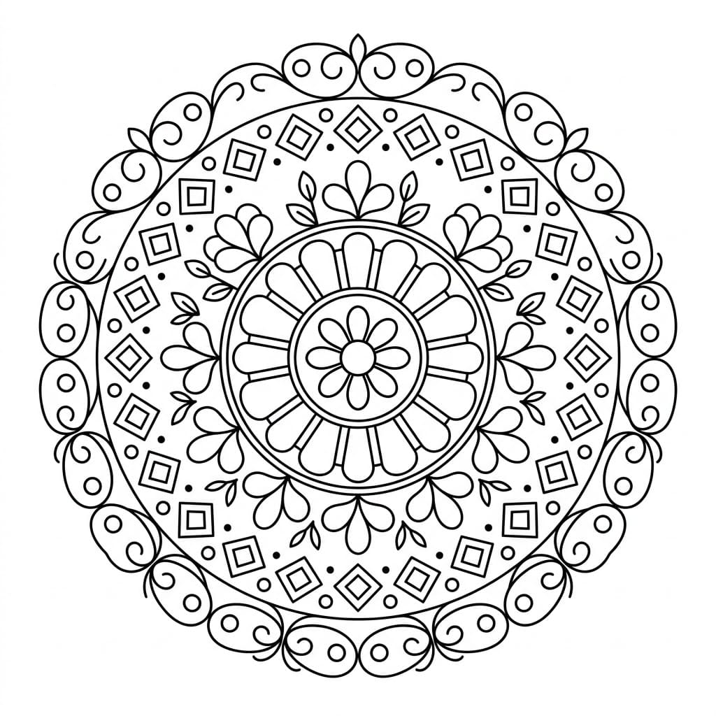 Courtyard Architectural Mandala Building Template Mandalas