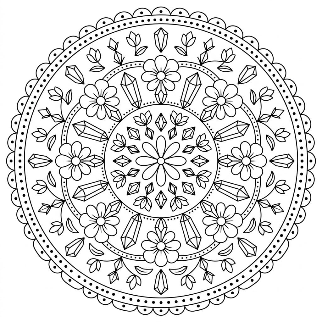 Crystal Kolam Stencil Mandala Pattern Mandalas